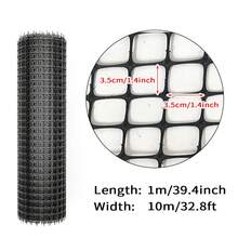 10M Garden Fence Netting Mesh Fence Plastic Black Roll Barrier Net UK NEW - Black - View 10