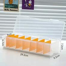 Caja organizadora compartimentada de plástico transparente con capacidad para más de 550 tarjetas de juego, caja de almacenamiento portátil con divisor ajustable para tarjetas - Solo caja - Ver 9