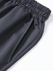 3 件男士夏季松紧腰抽绳口袋字母图案短裤，适合度假、海滩、户外运动、慢跑