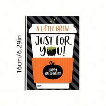 5 pièces Porte-cartes cadeaux de café d'Halloween - Cartes cadeaux d'Halloween pour les enseignants - Faveurs de fête pour les employés - Cadeaux d'Halloween recommandés pour les entreprises - Multicolore - Voir 2