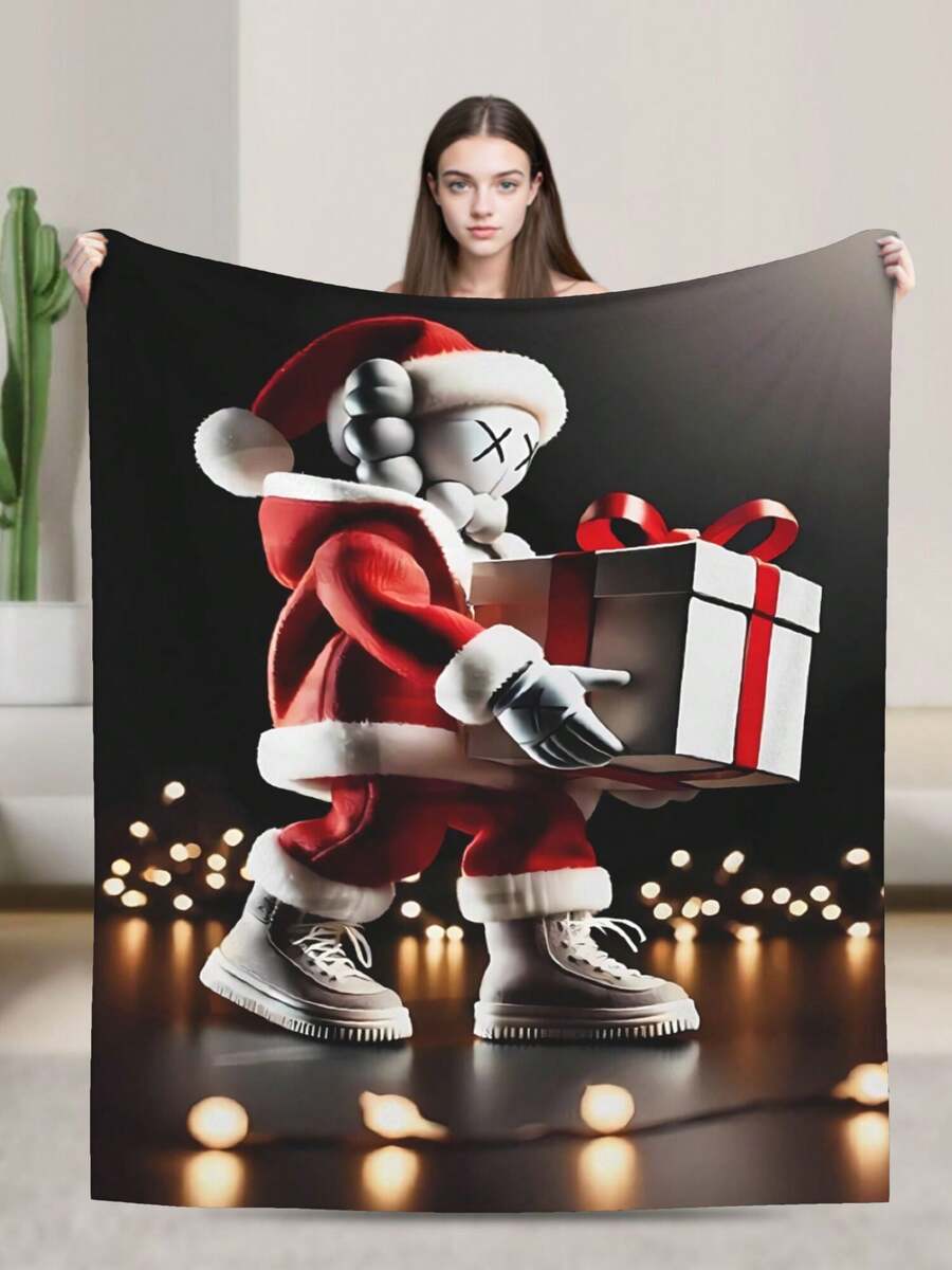 Kawss Kawaii Kaw Anime Flannel Blanket For Anime Gifts Throw Blanket Cozy Plush Flannel Fleece Print Blankets Double-Layer Blanket Lightweight Fuzzy For Bed Decor 50x40inch