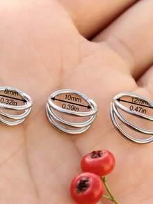 1pc Hinged Clicker Nose Ring, Layered Piercing Jewelry, Boho Simple Style, Infinity Theme, Daily & Gift Occasion, Valentine's Day, All Seasons - 鼻環 - 查看 3