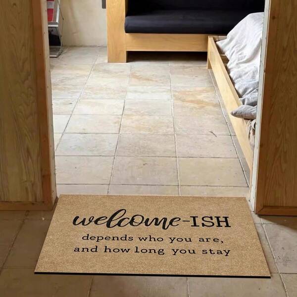 Durable & Non-Slip Welcome Mat - Low Pile, Dirt Resistant, Machine Washable, 100% Polyester, Perfect For Indoor & Outdoor Use - Ideal For Family, Kitchen, & Holidays