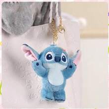 Stitch "Quirky & Fun" Plush Keychain, Mischievous, Soft-Plush Stitch With Exaggerated Expressions And Vibrant Colors, Perfect For Adding Playful Flair To Keys, Bags, Or Backpacks - Multicolor - View 2