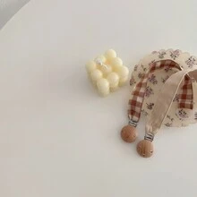 1pc Handmade Fabric Pacifier Chain, Pacifier Teether Anti-Lost Hanging Strap