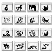 1件装DIY模块化手链，饰有心形、动物、字母元素，适合作为派对礼物送给朋友/情侣，适用于圣诞节、新年、万圣节、情人节等节日，设计精美，不锈钢材质。 - M291557 M292019 M292020 - 查看 3