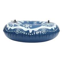 TFCFL 3pcs Round Snow Sleds PVC Ski Circle Inflatable Sled 40inch For Adult - Blue and White - View 4