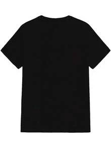 Men's Black Cotton T-Shirt With Golden Lion Graphic – "The Best Are Born As Leo" Print,  Round Neck Short-Sleeve Tee For Summer, Perfect For Zodiac Enthusiasts And Streetwear Fashion, Summer Casual Wear | Bold Lion Print | Cotton Comfort, Lion T Shirt - 黑色 - 查看 2