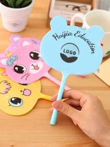 Customizable Creative Stationery Kitten Fan Pen, Customized Kitten Ballpoint Pen. Customized Cultural Propaganda Advertising Fan Pen, Suitable For Back To School Season School Supplies, School Prize Pens, Customized For Schools, Training Institutions, Unit Recruitment Advertising Fan Pens, Customized Names, Cap Color Random
