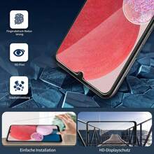 Set de 3 protectores de pantalla de vidrio templado ultra delgados y de alta definición anti-luz azul, compatibles con Galaxy A01/A02/A03/A03 Core/A04/A05/A7 (2018)/A11/A12/A13, versión global