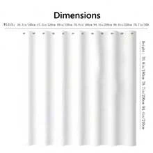 1 Stück einfacher weißer wasserdichter und schimmelresistenter Duschvorhang für Badezimmer Dekoration