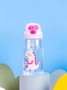 1pc480ml儿童卡通吸管杯弹跳杯学生户外水壶塑料杯学校专用水瓶 - 彩色 - 查看 14