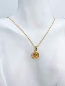 TREE OF LIFE NECKLACE, SIMPLE AND ELEGANT, ENCRUSTED WITH ZIRCONIA, PLATED IN 18K GOLD. - Gold - View 1