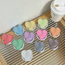 爱形闪光手机可扩展支架，多功能可旋转桌面支架，粘合和磁性选项兼容所有智能手机，兼容 、Android 手机，生日、家人、朋友的礼物，推拉式手机握把手机支架手机配件