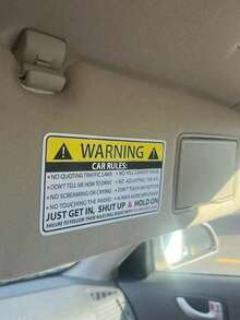 1pc Car Warning Sticker For Windshield, Window, Bumper, Waterproof PVC/Vinyl Stickers For Car Interior Decoration - Yellow - View 1