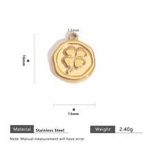 5pcs/Set Stainless Steel 18K Gold Plated Multi-Element Pattern Pendant, Suitable For DIY Jewelry Making And Women's Daily Wear - Pendants - View 21