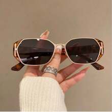 1 pièce Lunettes de mode Y2K carré polygone œil de chat, style de rue magazine