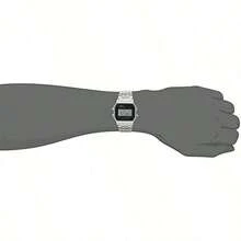 Casio 经典数字手表，不锈钢表带，休闲运动风格，适合日常佩戴 A159W-N1 - 黑色 - 查看 3