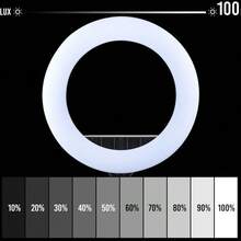Anillo de luz LED regulable para video en vivo de 12", tres colores ajustables - 12 pulgadas - Ver 6