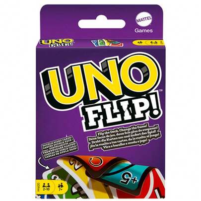 Mattel UNO FLIP, Family Card Game, With 112 Cards, Makes A Great Gift For 7 Year Olds And Up