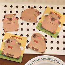 4 Packs Of 120 Pcs Cute Capybara Shape Sticky Notes - Colorful, Fun And Removable Rectangular Memo Pads, Suitable For School, Office And Home Reminders, With Easy Tear Design,School Supplies,Back To School
