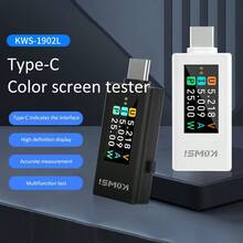 KWS-1902L Type-C Tester, 0.96 Inch Color Screen, Real-Time Voltage/Current/Power Monitoring, 3C Accessory, QC Testing Tool, Suitable For Smartphone/Laptop/Power Bank, With Adapter - Multicolor - View 6