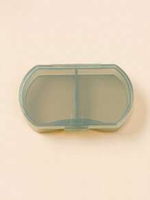 1 pièce Boîte à pilules de poche portable, organiseur plastique super compact à 2 compartiments pour ranger les médicaments, la médication quotidienne et les voyages