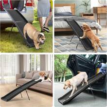 Rampa para perros para coche, vehículo para subir perros, ayuda para la entrada de mascotas 156x40 cm, escalera plegable para perros, hasta 60 kg, protege las articulaciones del perro