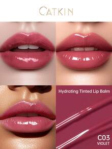 CATKIN Glossy Moisturizing Lip Balm, Lightweight, Glossy, Non-Sticky, 3.4g, C03 Violet - C03 VIOLET - View 5