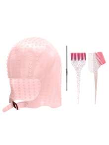 1pc High Elastic Silicone Perforated Hair Dyeing Cap With Crochet Hook Set, Suitable For Special Hair Dyeing And Curling, Ideal For Hair Salon Styling Tools, Back To School, Travel Vacation Essentials, Women's Hair Accessories - Multicolor - View 8