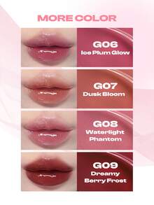 COLORKEY Honey-Colored Luminous Lip Gloss, Liquid Lipstick, Long-Lasting Moisturizing, High Color Payoff, Hydrating, Non-Sticky, Smudge-Proof, Lightweight & Comfortable, Smooths Lip Lines, Suitable For Parties, Graduations, Birthdays, Holidays, Summer, Autumn, Y2K Style, Versatile, Suitable For Women's Makeup, Parties, Beach, Travel, Camping, Outdoor Activities, Campus Trips, Holidays, Gifts, Rose Girl Cosplay, Valentine's Day - G08 Waterlight Phantom - View 4