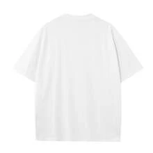 Camiseta gráficaónica casual para hombres - Impresión de icono negro, manga corta, ajuste holgado, cuello redondo, ropa para todas las estaciones, lavable aáquina, camiseta de uso casual con impresión gráfica audaz, cómoda de usar, camiseta básica de algodón pesado, duradera y a - Blanco - Ver 2
