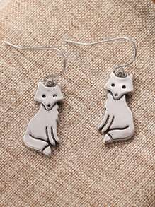1 Pair Retro Bohemian Style Labrador Dog Shaped Earrings, Gift Jewelry Suitable For Women/Dog Lovers Daily Wear
