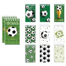 12pcs  Soccer Coils Notebook, Memo Pad, Back To School Planner, Pocket Book, Notepad, Student Diary, Student Favorite Birthday Gift, Craft Pad, Memo Book, School Supplies, Student Prize, Back To School Stationery, Available In 4/5/6/8/10/12 Pcs - Multicolor - View 1
