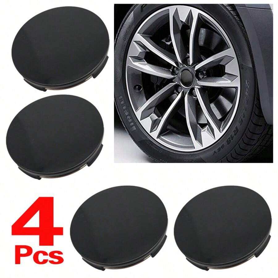 Universal Car Wheel Centre Hub Cover Center Alloy Rims Cap Black - one-size - View 1