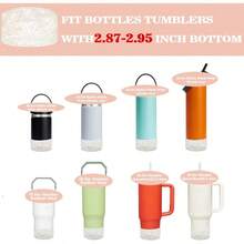 QY Glitter Silicone Boot For  Cup H2.0 40oz IceFlow 30oz HydroFlask 1224 Oz Reduces Noise Scratches Water Tumbler Bottom Sleeve 2216 - Lấp lánhMàu sắc - Xem 6
