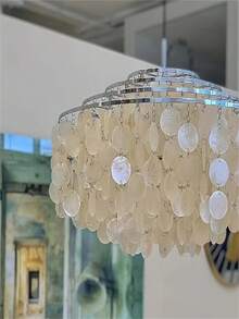 30/60/100pcs Double Hole Inlaid Shell Pieces, Handmade DIY Materials, Can Be Dyed, DIY Wind Chime Parts, Home Decor, Wedding Decor, Gift Making, Lighting Decoration - Multicolor - View 7