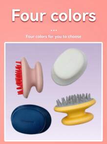 NEFOUME 1 件洗发按摩刷，4 种颜色可选，干湿两用（湿洗、干洗滋养），小巧便携，马卡龙色块设计，深层清洁不伤发，头皮 SPA 按摩顺发刷，返校、旅行度假必备，女士发饰
