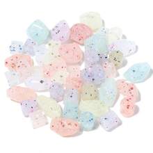 10 件/包彩色圆点珠，亚克力混色樱花小圆点五角星圆珠，手工 DIY 手链项链首饰制作