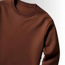 Women's Sweatshirt 9 Hearts Delicate Cold Weather Blouse Round Neck Printed Tracksuit - Rust Brown - View 2