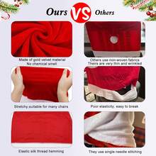 6pcs-Christmas Chair Back Cover Holiday Dress Christmas Big Hat Printed Non-Woven Christmas Chair Cover, Can Be Used In The Dining Room, Bedroom, Kitchen Outdoor A Variety Of Scenes,Red Xmas Decorative Dust-Proof Chair Slipcover,Hristmas Chair Covers Classic Red Chair Back Covers Winter Dining Room Seat Covers Washable Chair Slipcovers For Home Kitchen Hotel