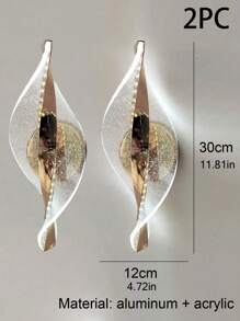 1 Stück / 2 Stücke moderne Wandleuchte, hochdurchlässiger Acrylkörper, LED-Streifen, geeignet für Schlafzimmer, Wohnzimmer, Büro, Nachttisch, Flur Dekorationsleuchten