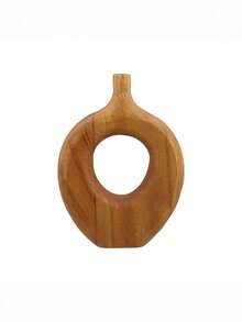 1 件复古木制花瓶，质朴底座形状，装饰艺术家居装饰，北欧风格桌面花瓶，适合客厅 - 1pc - 查看 13