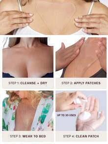 Silicone Patches Smoothes Skin Women Reusable Facial Patches For Chest Improves Skin Elasticity Facial Lifting Tools To Skin Looks Visibly Younger- Reduce Signs Of Aging For Women And Girls,Skin Care,Skin Care Tools,Lift,Wrinkle,Wrinkle Patches - Clear - View 6
