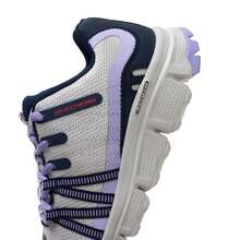 Skechers 女士户外鞋，系带户外鞋，户外旅行日常休闲轻便舒适运动休闲鞋 180149-NVPR - 海軍藍色/紫色 - 查看 7