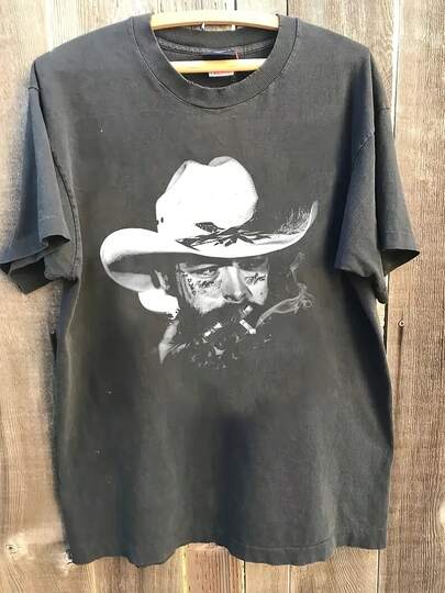 Camiseta gráfica vintage de Malone Music Rap Malone Boyka Fighting Bull - 180g 100% algodón, camiseta unisex de streetwear con diseño retro de vaquero, camiseta negra de manga corta para hombres y mujeres, atuendos casuales y de concierto, estilo retro transpirable (Malone)