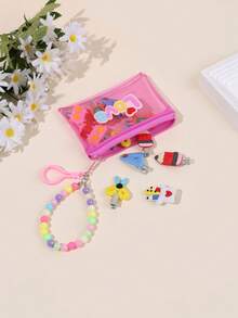 13 件开学第一天女孩返校小发夹、铅笔盒、尺子、学校发饰、可爱发夹（1 个包 + 12 个发夹） - 彩色 - 查看 3