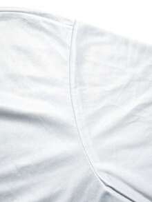 男士夏季休闲短袖 T 恤，复古暗黑骷髅风格，圆领，涤纶面料，适合运动健身，2000 年代风格 - 白色 - 查看 7