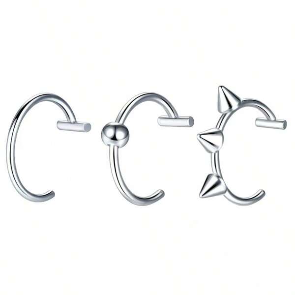 Lip Piercing Clip-On Non-Pierced Lip Ring, Edgy Punk Style Without Lip Piercing