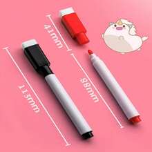 Whiteboard Pens With Foam Eraser - Preto-C60051 - 查看 6